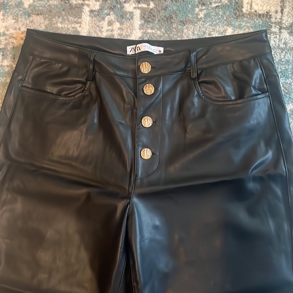 Zara Faux Leather Pants - Picture 6 of 10